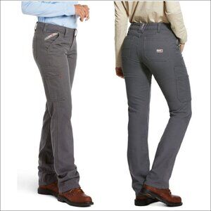 Women's Ariat FR Stretch DuraLight Canvas Stackable Straight Pants-Size 26 XL